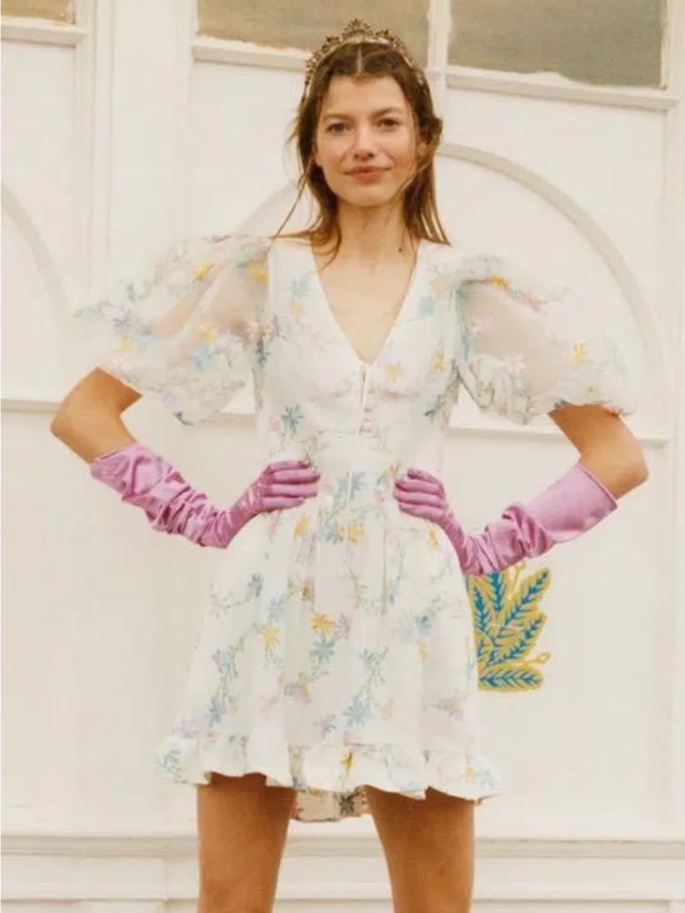 NWT For love & Lemons Marjorie floral mini dress